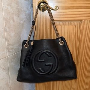 Gucci Soho Chain Strap Shoulder Leather Bag Medium
